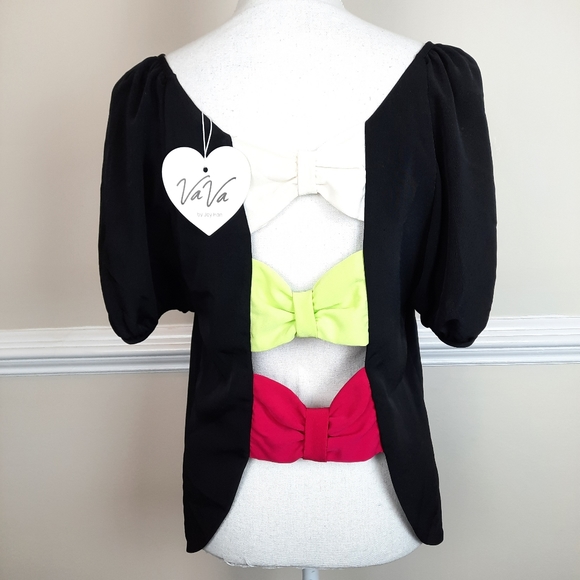 Vava by Joy Han Tops - VAVA by Joy Han Backless Bow Top Small A0011